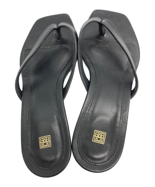 toteme（トーテム）toteme (トーテム) THE FLIP FLOP HEEL ブラック サイズ:36の古着・服飾アイテム