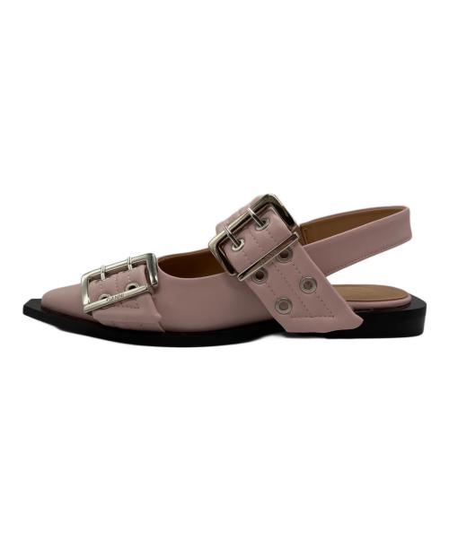 GANNI（ガニー）Ganni (ガニー) Feminine Buckle Ballerina ピンク サイズ:37の古着・服飾アイテム