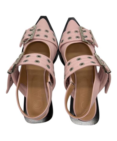GANNI（ガニー）Ganni (ガニー) Feminine Buckle Ballerina ピンク サイズ:37の古着・服飾アイテム