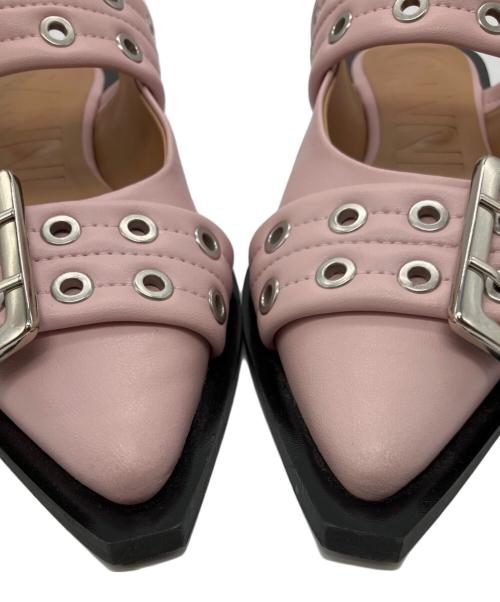 GANNI（ガニー）Ganni (ガニー) Feminine Buckle Ballerina ピンク サイズ:37の古着・服飾アイテム