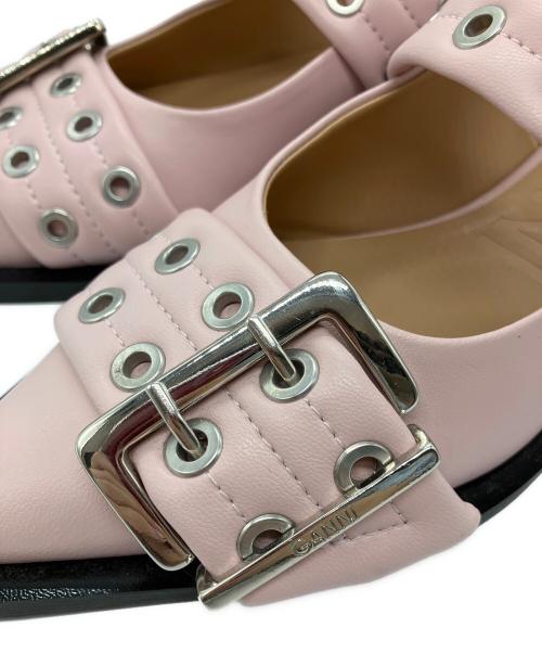 GANNI（ガニー）Ganni (ガニー) Feminine Buckle Ballerina ピンク サイズ:37の古着・服飾アイテム