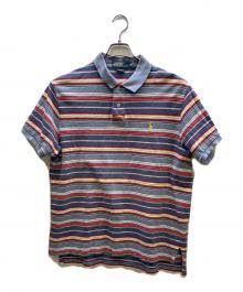 POLO RALPH LAUREN（ポロ・ラルフローレン）の古着「マルチボーダーポロシャツ」｜ブルー