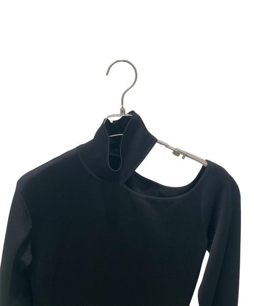 Ferragamo（フェラガモ）Ferragamo (フェラガモ) ストレッチニット カットアウトワンピース ブラック サイズ:Sの古着・服飾アイテム