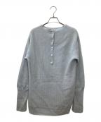 MUSE de Deuxieme Classeミューズ ドゥーズィエム クラス）の古着「カシミヤワッフルヘンリーネックニット」｜ブルー