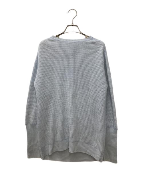 MUSE de Deuxieme Classe（ミューズ ドゥーズィエム クラス）MUSE de Deuxieme Classe (ミューズ ドゥーズィエム クラス) カシミヤワッフルヘンリーネックニット ブルー サイズ:Freeの古着・服飾アイテム
