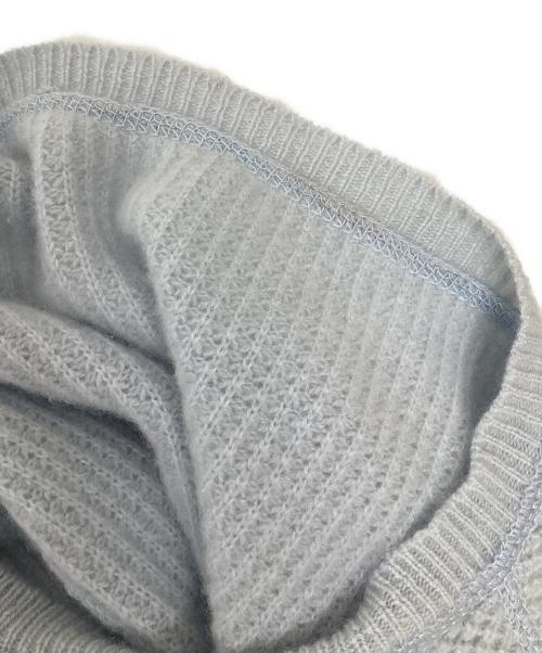 MUSE de Deuxieme Classe（ミューズ ドゥーズィエム クラス）MUSE de Deuxieme Classe (ミューズ ドゥーズィエム クラス) カシミヤワッフルヘンリーネックニット ブルー サイズ:Freeの古着・服飾アイテム