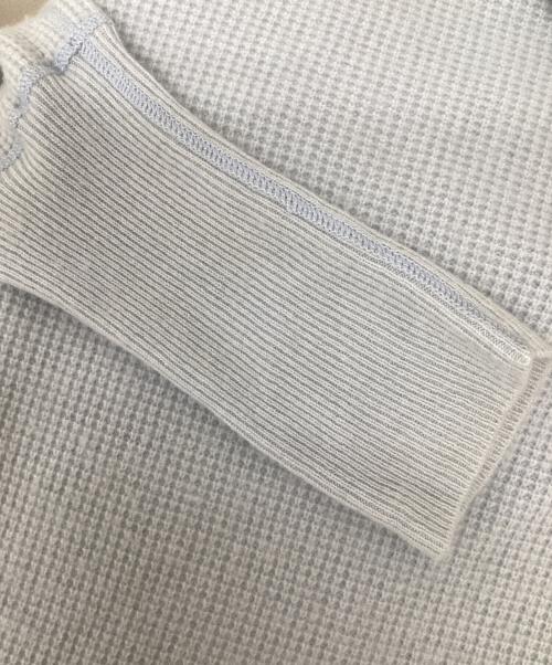 MUSE de Deuxieme Classe（ミューズ ドゥーズィエム クラス）MUSE de Deuxieme Classe (ミューズ ドゥーズィエム クラス) カシミヤワッフルヘンリーネックニット ブルー サイズ:Freeの古着・服飾アイテム