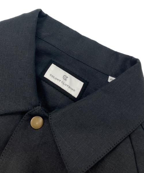 colony clothing（コロニークロージング）COLONY CLOTHING (コロニークロージング) リネンコーチジャケット ブラック サイズ:48の古着・服飾アイテム