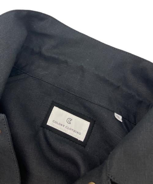 colony clothing（コロニークロージング）COLONY CLOTHING (コロニークロージング) リネンコーチジャケット ブラック サイズ:48の古着・服飾アイテム
