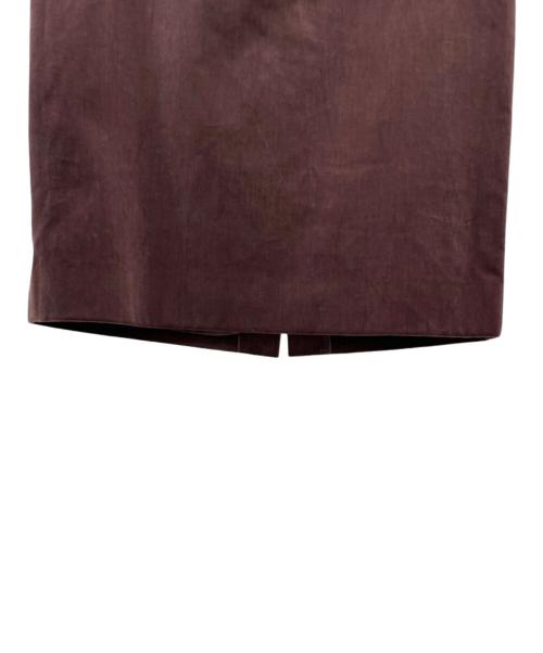 HERMES（エルメス）HERMES (エルメス) ベルベットスカート ブラウン サイズ:38の古着・服飾アイテム