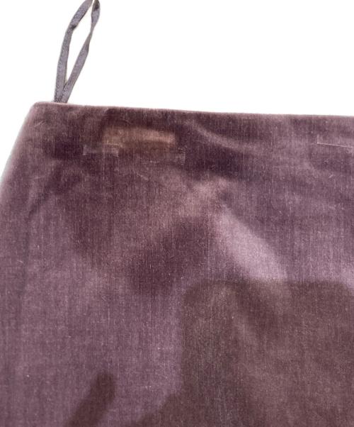 HERMES（エルメス）HERMES (エルメス) ベルベットスカート ブラウン サイズ:38の古着・服飾アイテム
