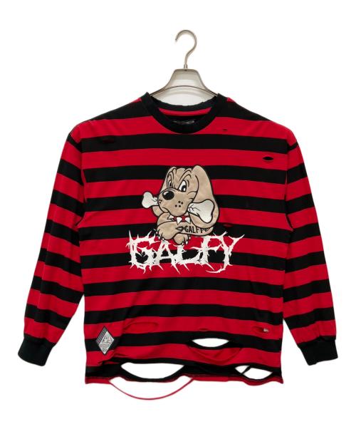 GALFY（ガルフィー）GALFY (ガルフィー) ボーダーカットソー レッド サイズ:Lの古着・服飾アイテム