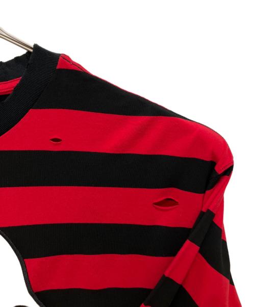 GALFY（ガルフィー）GALFY (ガルフィー) ボーダーカットソー レッド サイズ:Lの古着・服飾アイテム