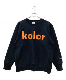 Champion REVERSE WEAVE×KOLOR（チャンピオン リバース ウィーブ×カラー）の古着「クルーネックスウェット　C8-C067」｜ブラック