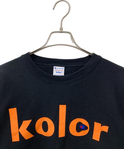 Champion REVERSE WEAVE（チャンピオン リバース ウィーブ）Champion REVERSE WEAVE (チャンピオン リバース ウィーブ) KOLOR (カラー) クルーネックスウェット　C8-C067 ブラック サイズ:Lの古着・服飾アイテム