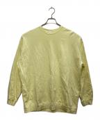 Graphpaperグラフペーパー）の古着「Cotton Light Terry Crew Neck/コットンライトテリークルーネック」｜イエロー