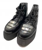 LIMI feu×Undergroundリミフゥ×アンダーグラウンド）の古着「METAL PLATE MIDDLE CUT BOOTS」｜ブラック