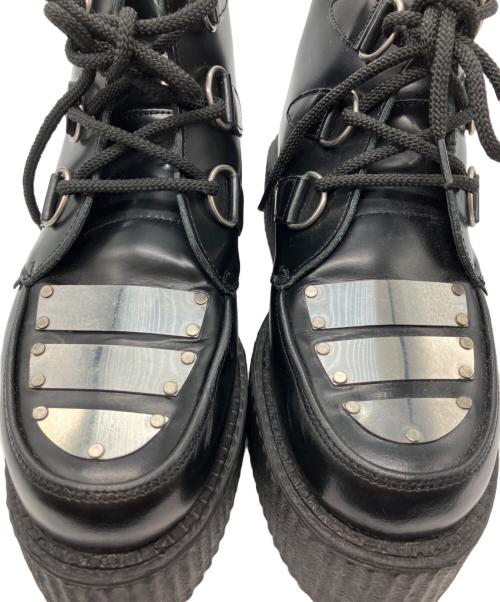 LIMI feu（リミフゥ）LIMI feu (リミフゥ) Underground (アンダーグラウンド) METAL PLATE MIDDLE CUT BOOTS ブラック サイズ:２３ｃｍの古着・服飾アイテム