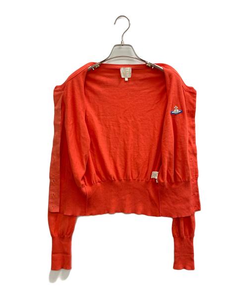Vivienne Westwood GOLD LABEL（ヴィヴィアン・ウエストウッド ゴールドレーベル）Vivienne Westwood GOLD LABEL (ヴィヴィアン・ウエストウッド ゴールドレーベル) オーブ刺繍カーディガン レッド サイズ:Mの古着・服飾アイテム