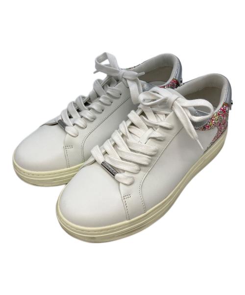 JIMMY CHOO（ジミーチュウ）JIMMY CHOO (ジミーチュウ) ローカットスニーカー ホワイト サイズ:39の古着・服飾アイテム