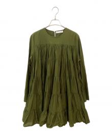 merlette（マーレット）の古着「SOLIMAN DRESS」｜オリーブ