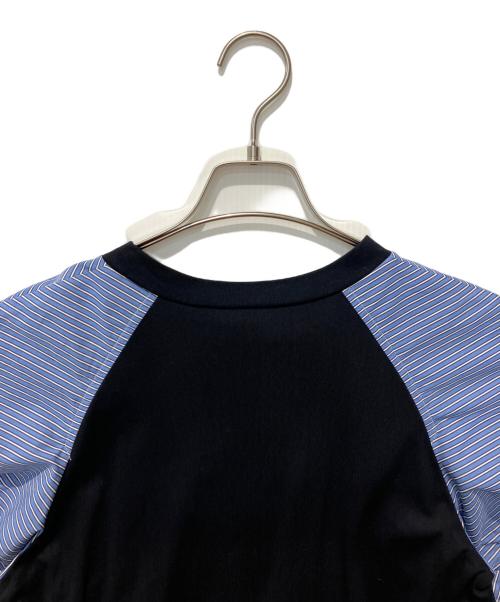 sacai（サカイ）sacai (サカイ) Poplin x Jersey T-Shirt ネイビー サイズ:1の古着・服飾アイテム