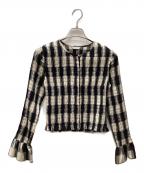 CLANEクラネ）の古着「SHIRRING DESIGN BLOUSE」｜ブラック