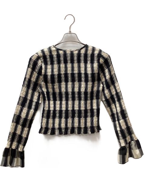 CLANE（クラネ）CLANE (クラネ) SHIRRING DESIGN BLOUSE ブラック サイズ:Mの古着・服飾アイテム