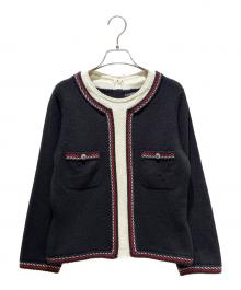 CHANEL（シャネル）の古着「カシミヤニット」｜ブラック×ホワイト
