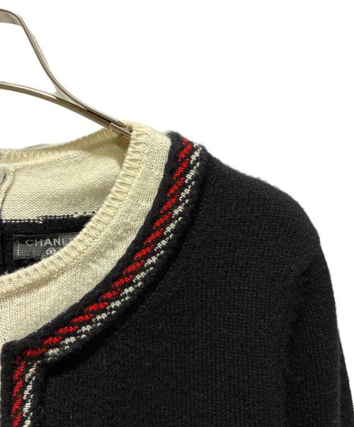 CHANEL（シャネル）CHANEL (シャネル) カシミヤニット ブラック×ホワイト サイズ:38の古着・服飾アイテム