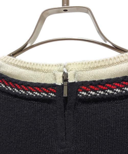 CHANEL（シャネル）CHANEL (シャネル) カシミヤニット ブラック×ホワイト サイズ:38の古着・服飾アイテム