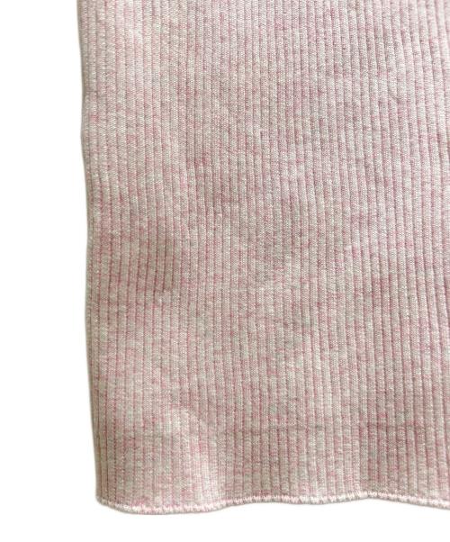 CHANEL（シャネル）CHANEL (シャネル) レーストリミングコットンショートスリーブカーディガン ピンク×ホワイト サイズ:40の古着・服飾アイテム