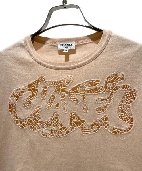 CHANEL（シャネル）CHANEL (シャネル) カットワーク刺繍Tシャツ サーモンピンク サイズ:34/36の古着・服飾アイテム