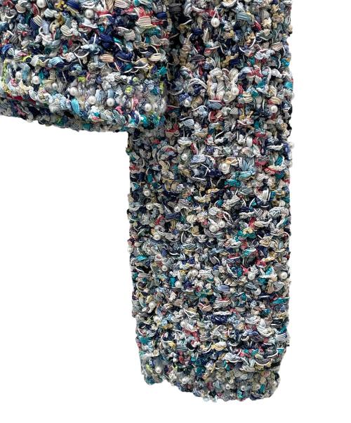 CHANEL（シャネル）CHANEL (シャネル) P70 ココボタン ノーカラージャケット ブルー サイズ:38の古着・服飾アイテム