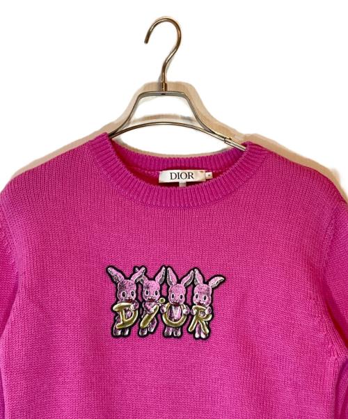 Christian Dior（クリスチャン ディオール）Christian Dior (クリスチャン ディオール) クルーネックセーター ピンク サイズ:SIZE 13の古着・服飾アイテム