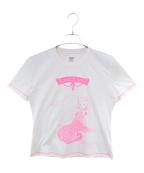 HERMESエルメス）の古着「JUNGLE LOVE Tシャツ 2H4616DH」｜ホワイト×ピンク