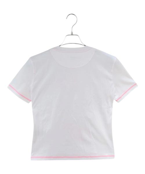 HERMES（エルメス）HERMES (エルメス) JUNGLE LOVE Tシャツ 2H4616DH ホワイト×ピンク サイズ:42の古着・服飾アイテム