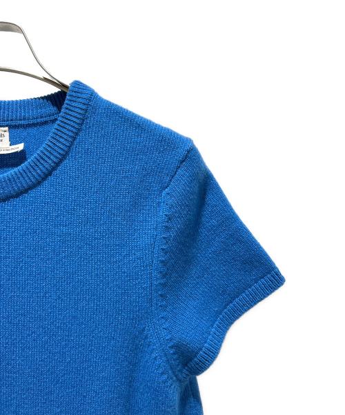 HERMES（エルメス）HERMES (エルメス) カシミヤ フレア ニットワンピース ブルー サイズ:38の古着・服飾アイテム