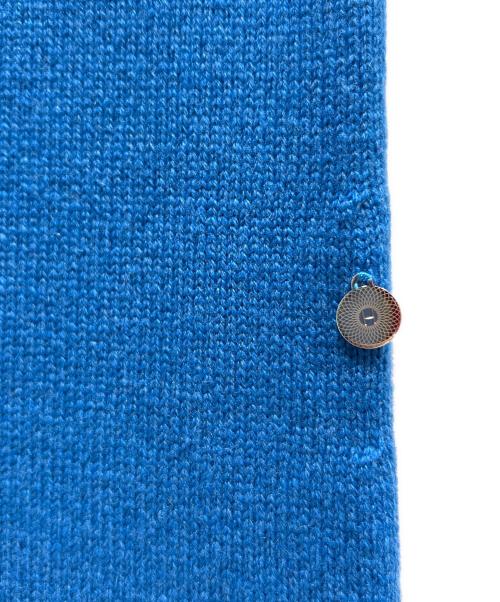 HERMES（エルメス）HERMES (エルメス) カシミヤ フレア ニットワンピース ブルー サイズ:38の古着・服飾アイテム