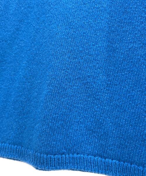 HERMES（エルメス）HERMES (エルメス) カシミヤ フレア ニットワンピース ブルー サイズ:38の古着・服飾アイテム