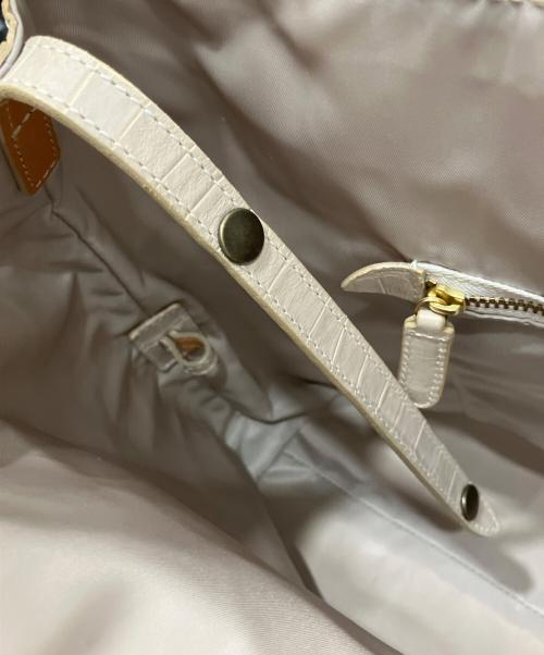 Felisi（フェリージ）Felisi (フェリージ) クロコ型押しトートバッグ ベージュの古着・服飾アイテム