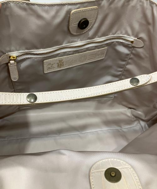 Felisi（フェリージ）Felisi (フェリージ) クロコ型押しトートバッグ ベージュの古着・服飾アイテム