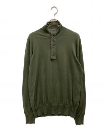 BRUNELLO CUCINELLI（ブルネロクチネリ）の古着「ニットポロシャツ」｜オリーブ
