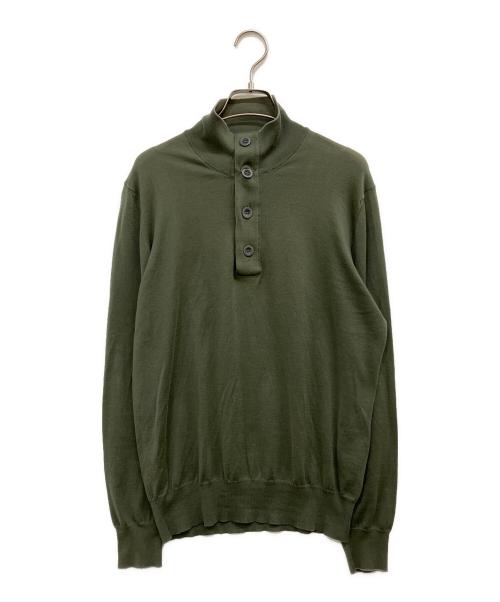 BRUNELLO CUCINELLI（ブルネロクチネリ）BRUNELLO CUCINELLI (ブルネロクチネリ) ニットポロシャツ オリーブ サイズ:48の古着・服飾アイテム