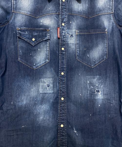 DSQUARED2（ディースクエアード）DSQUARED2 (ディースクエアード) デニムシャツ インディゴ サイズ:46の古着・服飾アイテム