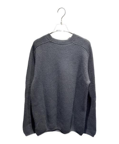 MONCLER（モンクレール）MONCLER (モンクレール) GIROCOLLO TRICOTロゴニット ブラック サイズ:Mの古着・服飾アイテム