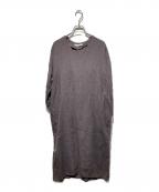 evam evaエヴァムエヴァ）の古着「linen one-piece/リネンロングワンピース」｜グレー