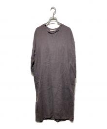 evam eva（エヴァムエヴァ）の古着「linen one-piece/リネンロングワンピース」｜グレー