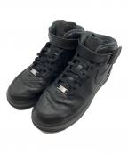 NIKE×SUPREMEナイキ×シュプリーム）の古着「Air Force 1 Mid/ミッドカットスニーカー」｜ブラック