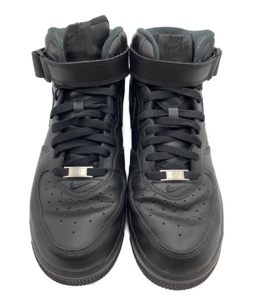 NIKE（ナイキ）NIKE (ナイキ) Supreme (シュプリーム) Air Force 1 Mid/ミッドカットスニーカー ブラック サイズ:27cmの古着・服飾アイテム